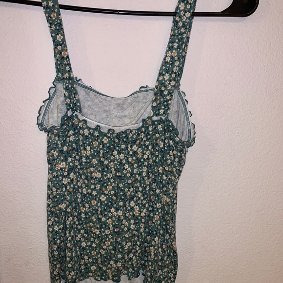 Floral green tank - Picture 2 of 2